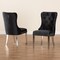 Baxton Studio Honora Contemporary Glam and Luxe Black Velvet Fabric and Silver Metal 2Piece Dining Chair Set 221-2PC-12909-ZORO - alternate 4